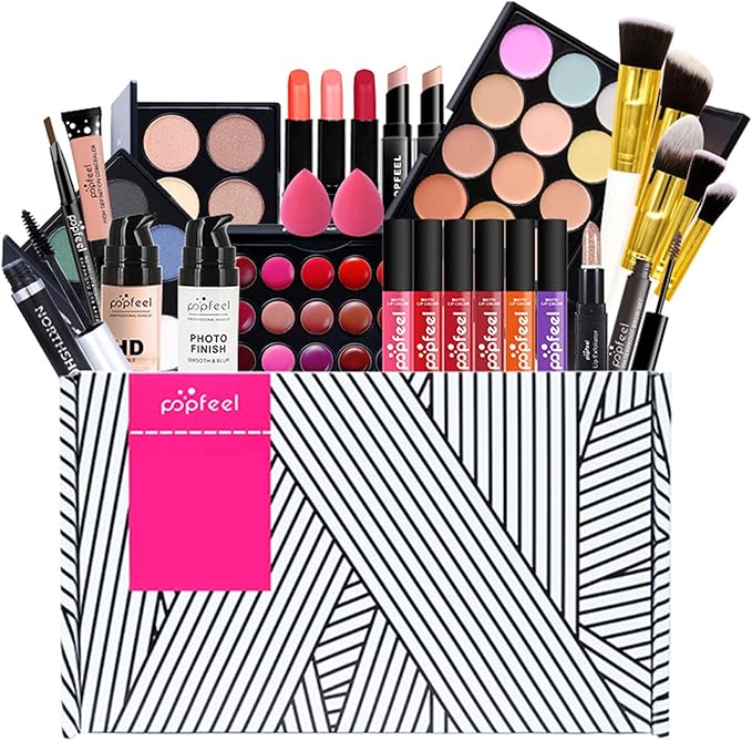 AllInOne Makeup Kit 35 Pcs MKNZOME Makeup Sets for Women Combination with Eyeshadow Blush Lipstick Concealer etc Essential Starter Bundle Multipurpose Beauty Cosmetic Set for Christmas Gifts1