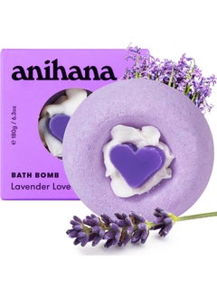 ANIHANA ANIHANA Bath Bomb with Coconut Oil, Paraben Free, Hand-Crafted Luxury Fizzers, Refreshing Lavender Love Scent, 6.3 oz 
