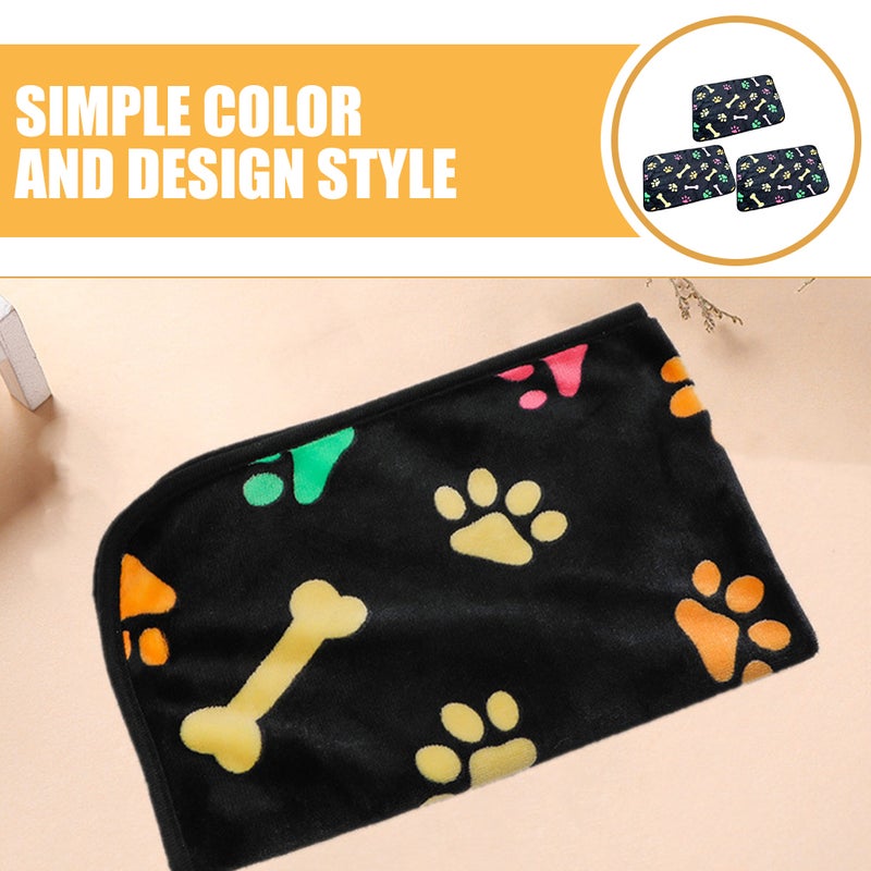 3pcs Animal Blankets Washable Pet Cage Liners Sleep Mat Warm Dog Cat Blanket - Image 2