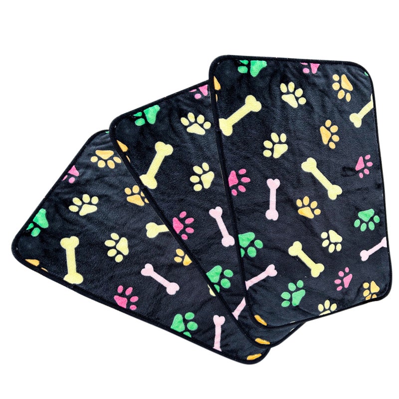 3pcs Animal Blankets Washable Pet Cage Liners Sleep Mat Warm Dog Cat Blanket - Image 3
