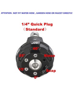 Excefore Pressure Washer Spray Nozzle, 6-in-1 Quick Change over and Adjustable, 1/4in Plug Connect Tips MAX 4000PSI for Pressure Washer  - Image 2
