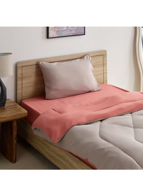 Derby 2-Piece Reversible Microfiber Twin Comforter Set - 160x220 cm