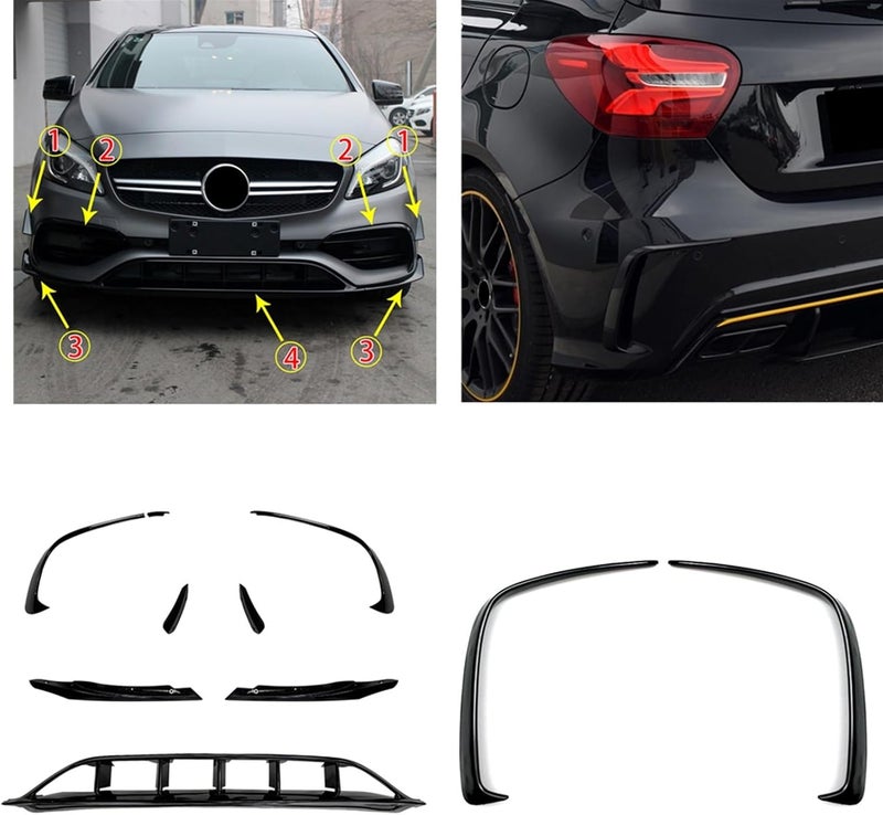 DEMULAX Front Bumper Hood Splitter for A Class W176 - Image 4