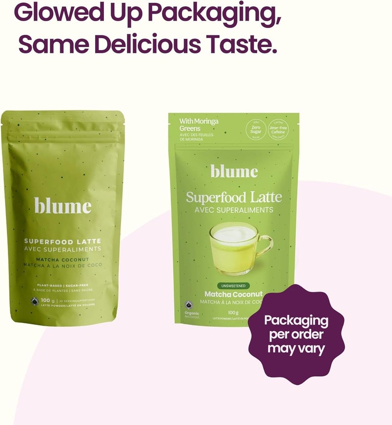 Blume Superfoods Organic Matcha Coconut Latte Powder - 25 Servings of Sugar-Free Vegan Energy Boost - Image 4
