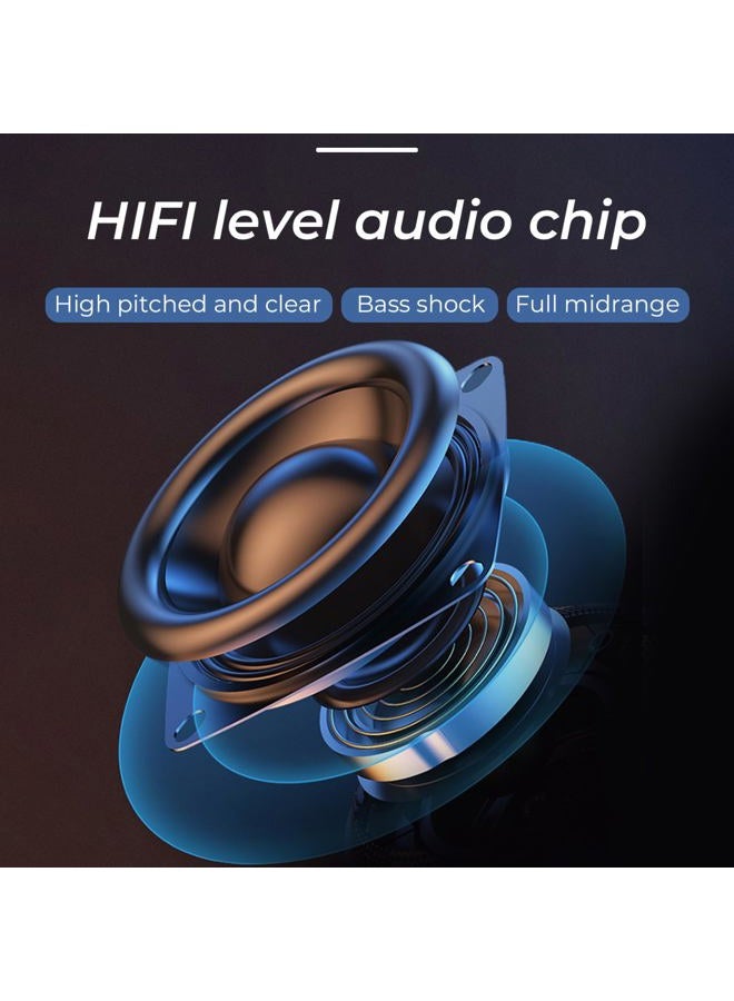 PEICHENG Speaker, Small Portable Bluetooth Wireless IPX5 Waterproof Shower Speaker,Loud Stereo Sound Deep Bass,Dual Pairing, RGB Lights,Long Playtime for Outdoor Party, Great Gift,1PC (Blue) - Image 4