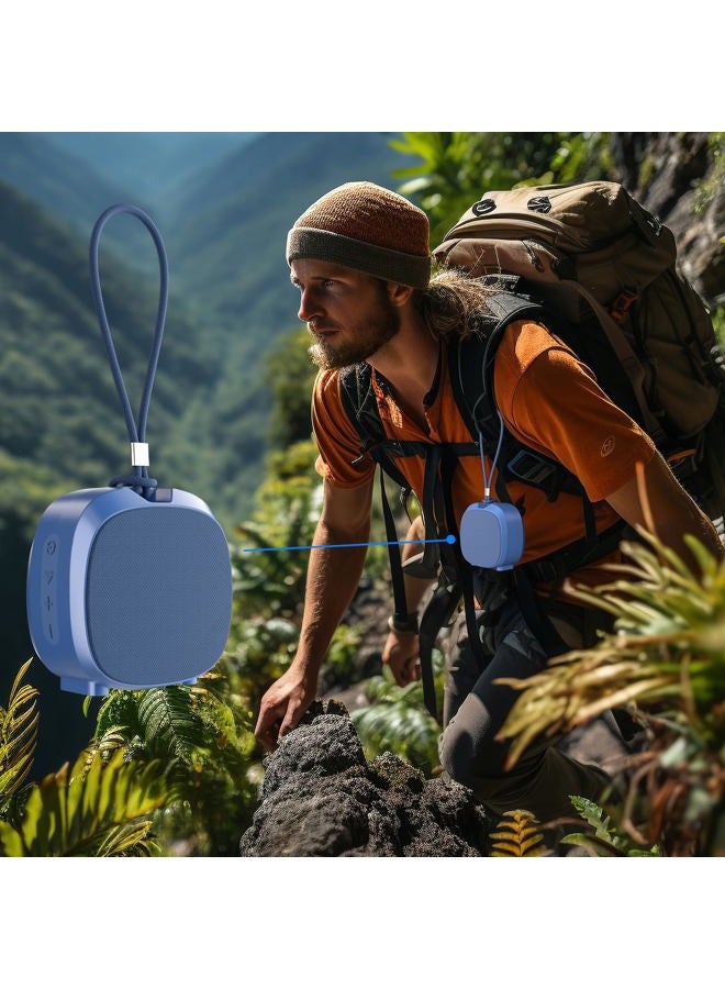 PEICHENG Speaker, Small Portable Bluetooth Wireless IPX5 Waterproof Shower Speaker,Loud Stereo Sound Deep Bass,Dual Pairing, RGB Lights,Long Playtime for Outdoor Party, Great Gift,1PC (Blue) - Image 5