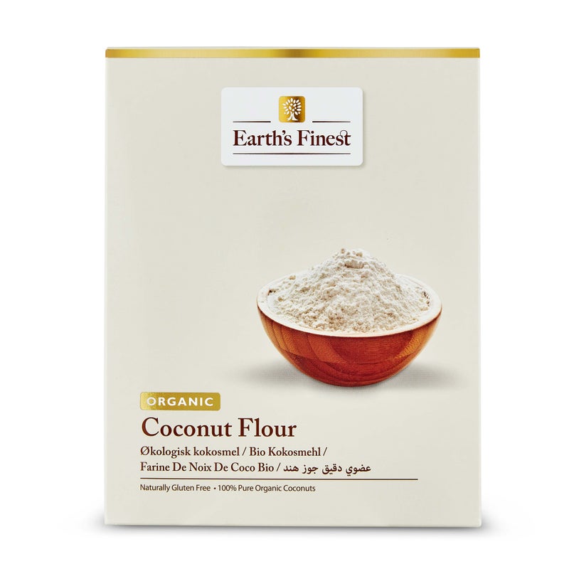 Earth`s Finest Earth’s Finest Organic Coconut Flour, Gluten-Free, Low-Carb, High-Fiber, Wheat Alternative for Healthy Baking - 500g