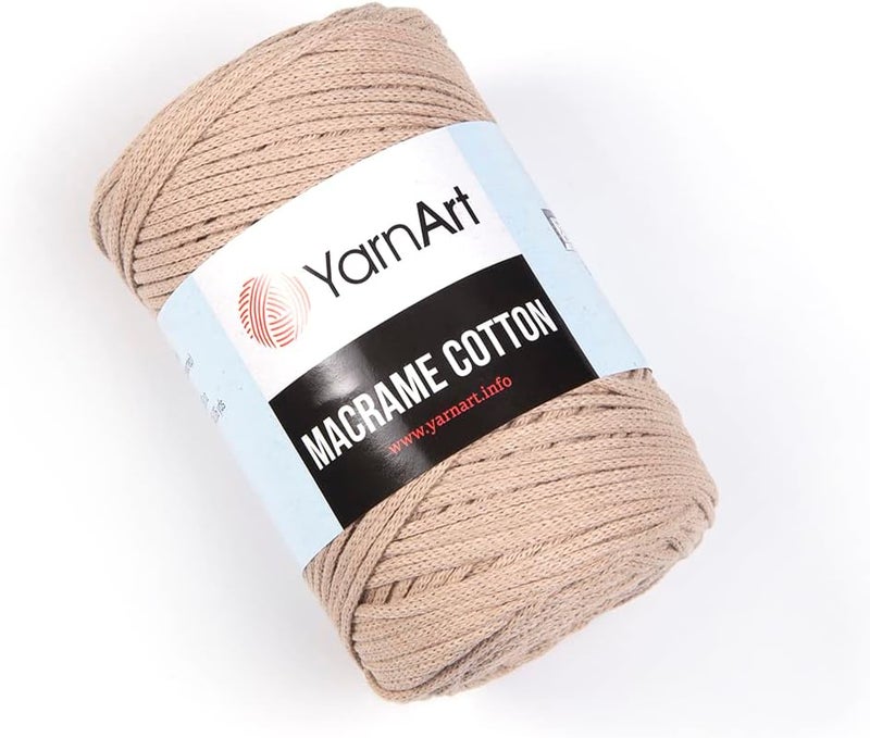 YarnArt YarnArt Macrame Cotton Macrame Yarn for Crafting Knitting and Crochet Unique Macrame Crafts 880 Oz 24606 Yds 80 Cotton Macrame Cord Macrame Yarn Weight Medium 753Cream  - Image 1