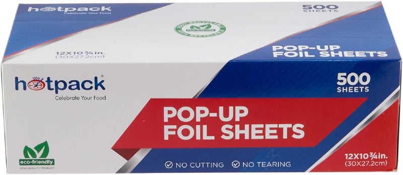 Hotpack Aluminum Pop Up Foil Sheets 30x27.2cm, 500 Sheets - Image 4
