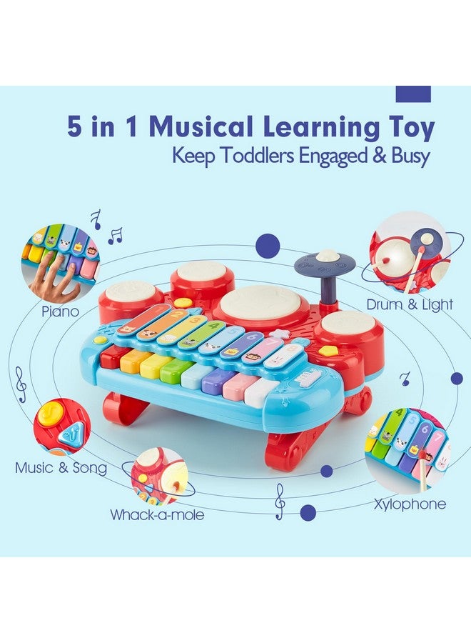 hahaland Baby Musical Toys, 3 In 1 Piano Keyboard Xylophone Drum Set For 1 Year Old Girls Toys, Learning Toys For Toddlers 1-3, Baby Piano 12-18 Months - 1 2 3 4 Year Old Girl Toys Birthday Gift - Image 2