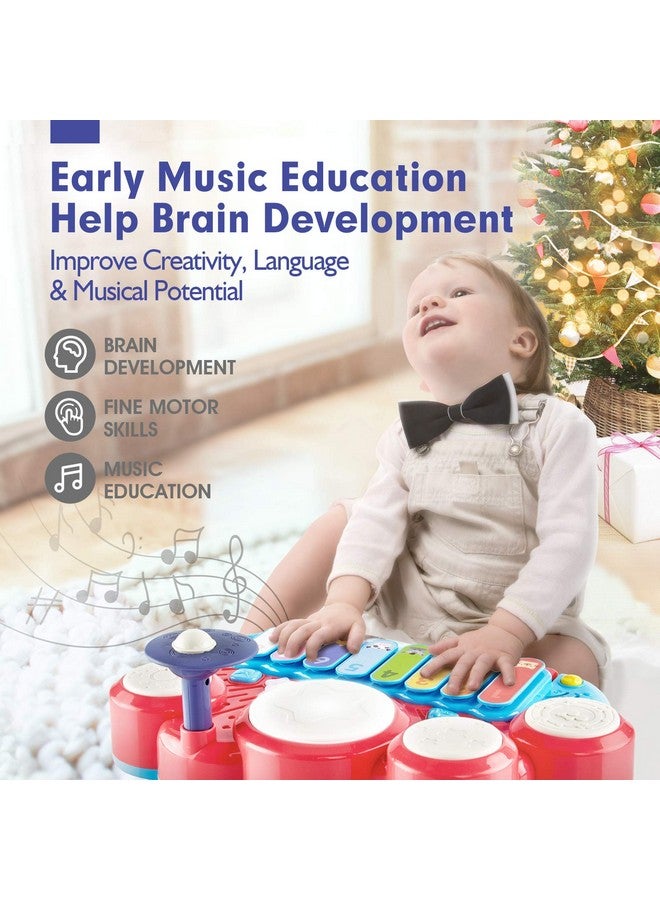 hahaland Baby Musical Toys, 3 In 1 Piano Keyboard Xylophone Drum Set For 1 Year Old Girls Toys, Learning Toys For Toddlers 1-3, Baby Piano 12-18 Months - 1 2 3 4 Year Old Girl Toys Birthday Gift - Image 3