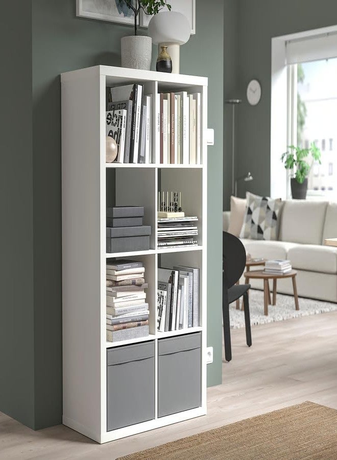 stoRk DRÖNA Box for KALLAX Shelving Unit, Dark Grey, Recycled Polyester Fabric, with Integrated Handles, 33x38x33 cm - Image 4