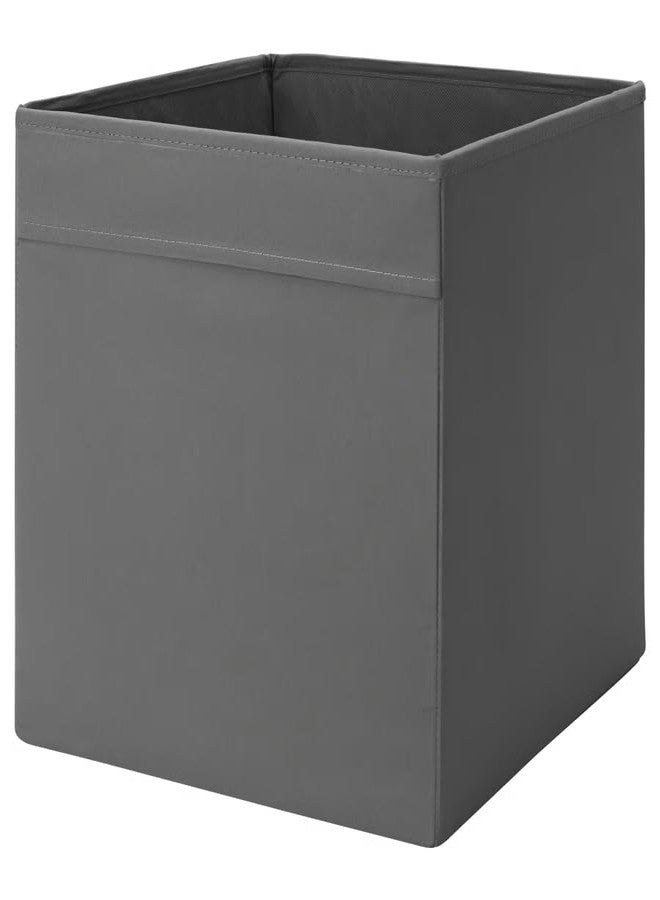 stoRk DRÖNA Box for KALLAX Shelving Unit, Dark Grey, Recycled Polyester Fabric, with Integrated Handles, 33x38x33 cm - Image 1