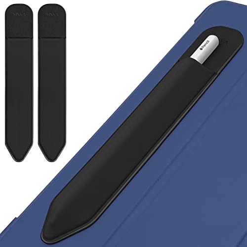 YINVA 2 Pack Pencil Holder Compatible with Apple Pencil 2nd Generation and 1st Gen, Elastic Pencil Pouch Accessories Design for iPad and Stylus (Black) - Image 1