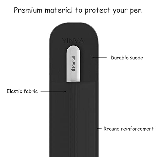 YINVA 2 Pack Pencil Holder Compatible with Apple Pencil 2nd Generation and 1st Gen, Elastic Pencil Pouch Accessories Design for iPad and Stylus (Black) - Image 3