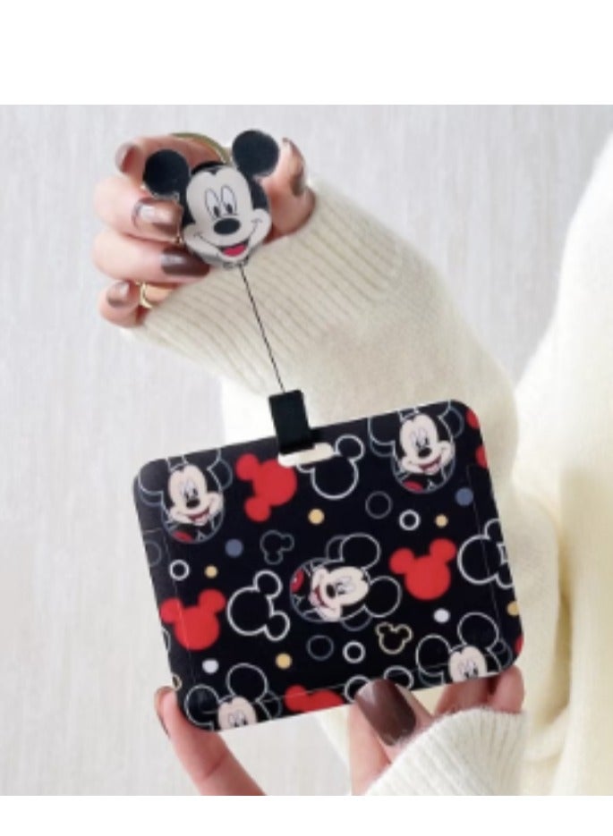EHOME Disney Mickey Mouse Cartoon Retractable Bungee Cord Keychain Card Holder  - Image 2