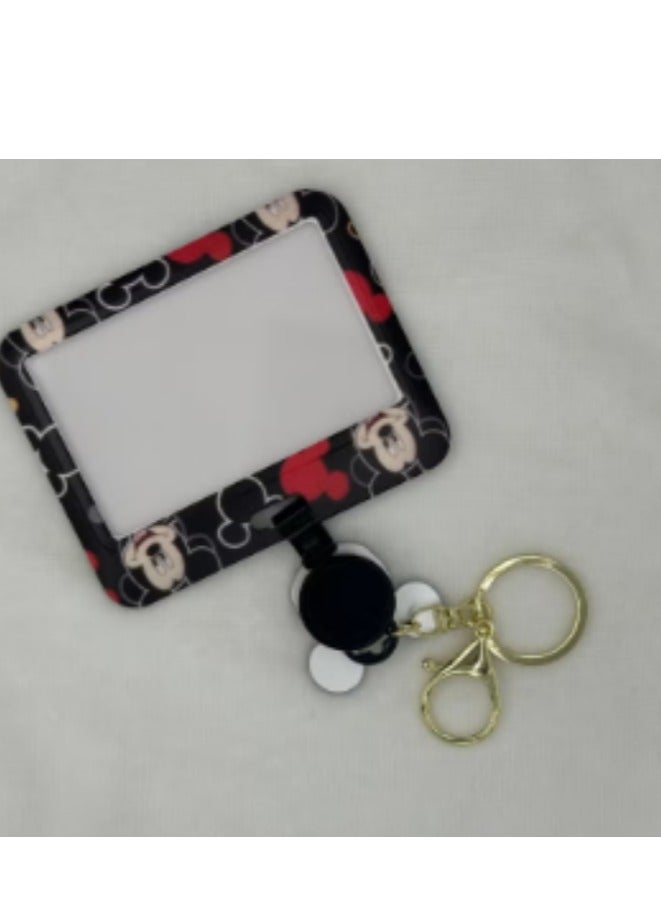 EHOME Disney Mickey Mouse Cartoon Retractable Bungee Cord Keychain Card Holder  - Image 3