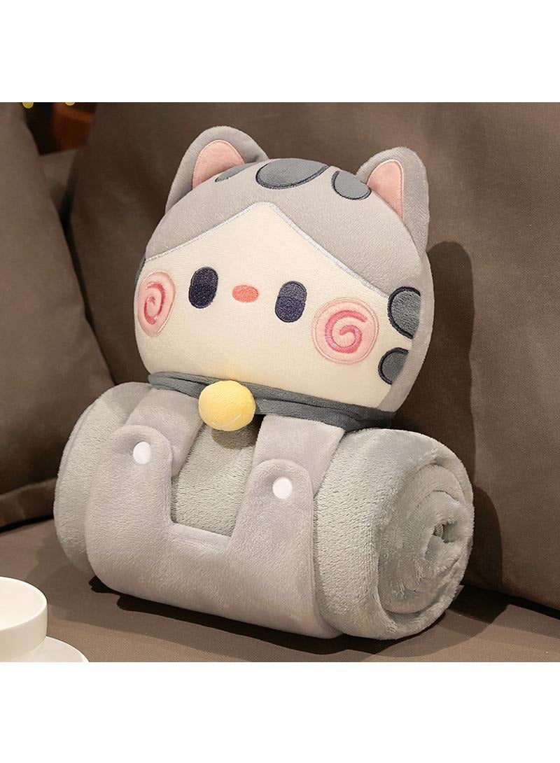 Bluejw Cartoon Polyester Blanket With Cat Doll Air Conditioning Blanket Office Nap Blanket 80x100cm - Image 1