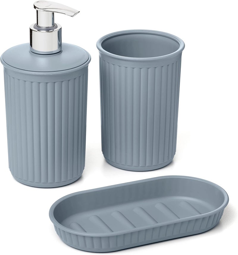 Tatay Bathroom Accessory Set - Mist Blue - Image 1