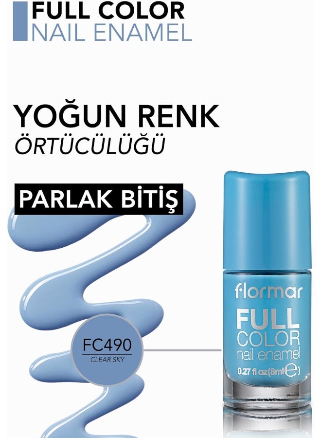 flormar Full Color Nail Enamel FC49 Clear Sky - Image 4