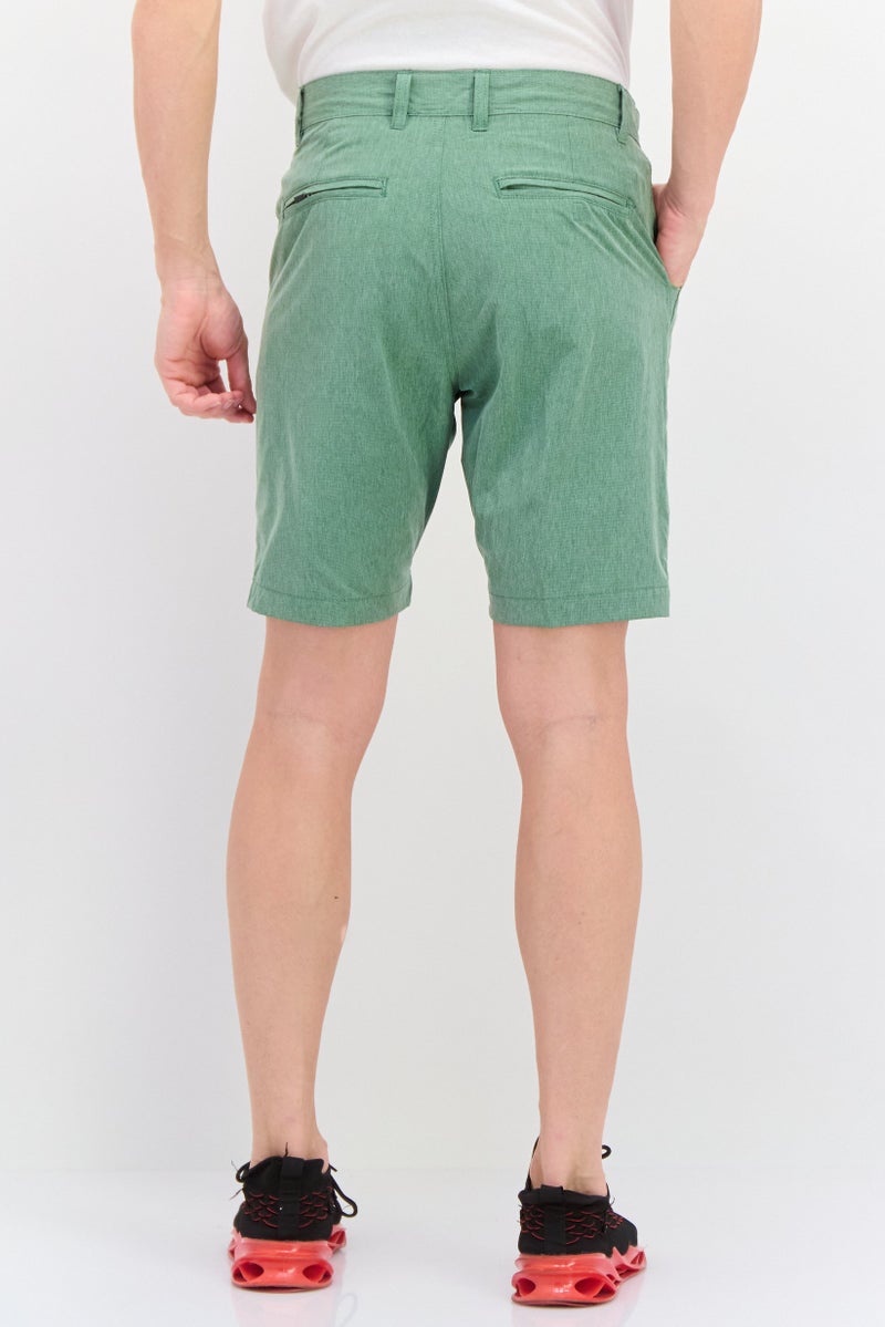 Vintage 1946 Men Sportswear Fit Heather Outdoor Shorts, Olive  - Image 3