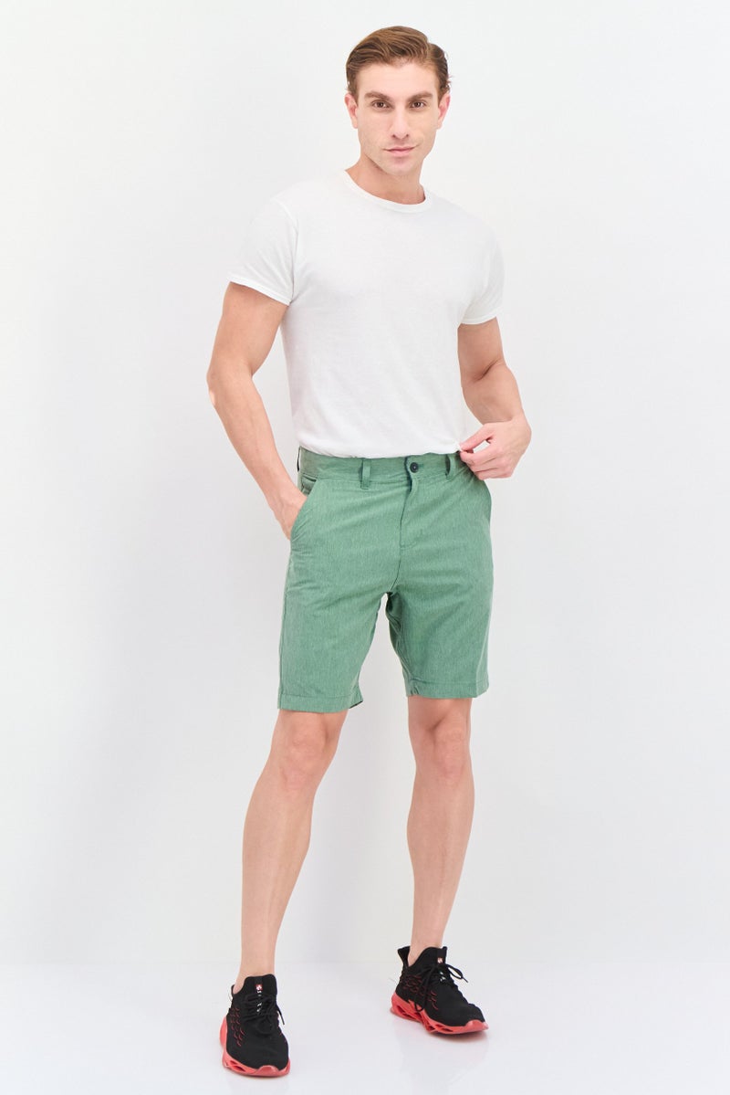Vintage 1946 Men Sportswear Fit Heather Outdoor Shorts, Olive  - Image 4