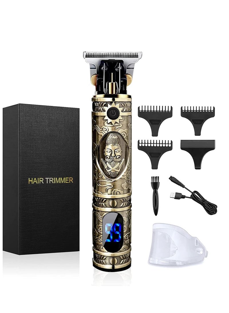 ELTRAZONE Upgraded Hair Trimmer Beard Clippers for Men Professional USB Electric Hair Clippers for Hair Cutting Trimmers Cordless Outliner Zero Gaped LED Display (Hair Clippers for Men, GOLD 02) - Image 1