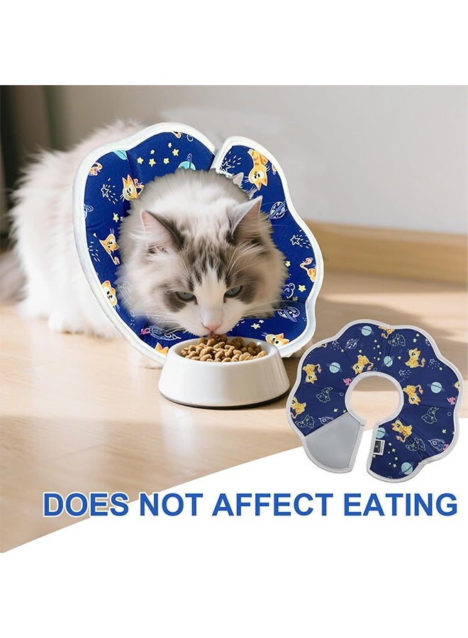 Soft Cat Cone Adjustable Cat Recovery Collar after Surgery to Prevent Licking Wound Protective Cat Neck Cone Comfortable Pet Elizabethan Collar for Cats Kittens and Puppies, S - Image 2