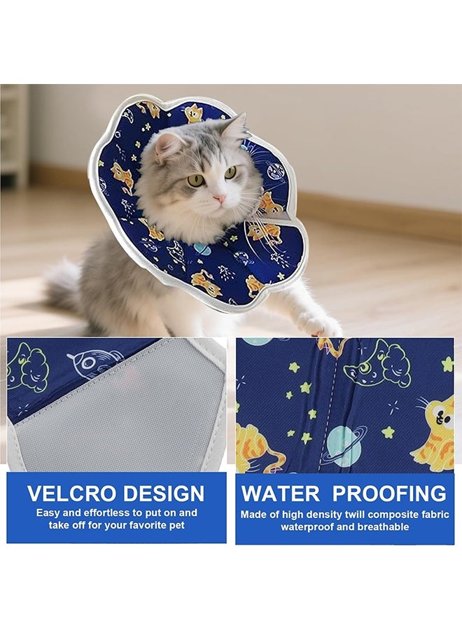 Soft Cat Cone Adjustable Cat Recovery Collar after Surgery to Prevent Licking Wound Protective Cat Neck Cone Comfortable Pet Elizabethan Collar for Cats Kittens and Puppies, S - Image 3
