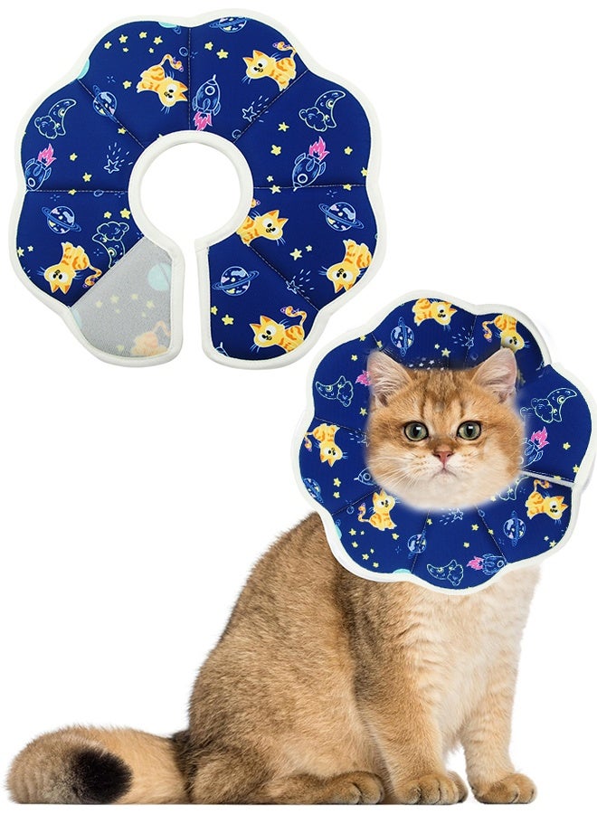 Soft Cat Cone Adjustable Cat Recovery Collar after Surgery to Prevent Licking Wound Protective Cat Neck Cone Comfortable Pet Elizabethan Collar for Cats Kittens and Puppies, S - Image 1