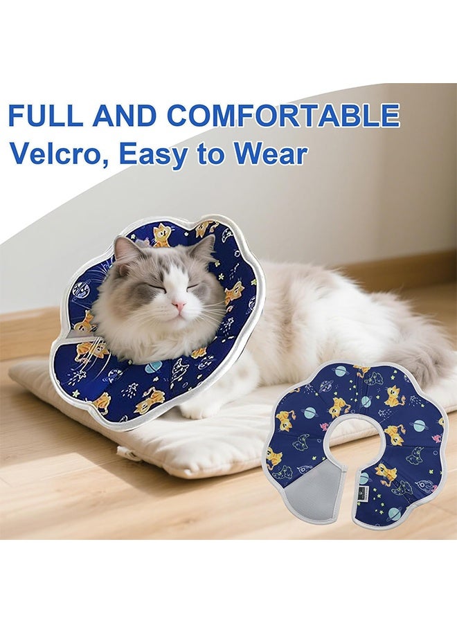 Soft Cat Cone Adjustable Cat Recovery Collar after Surgery to Prevent Licking Wound Protective Cat Neck Cone Comfortable Pet Elizabethan Collar for Cats Kittens and Puppies, S - Image 4