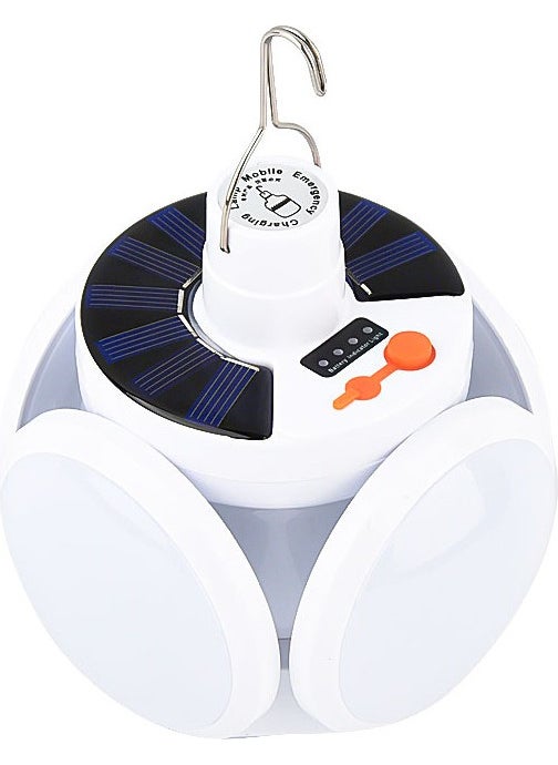 Lisinya - Premıo PR-2038 Solar Panel Rechargeable Double Battery 5-Piece Foldable Emergency Camping Lamp ( ) - Image 1