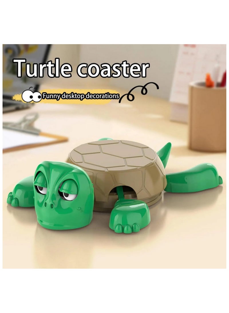 Funny 3D Printed Turtle Coaster with Open Eyes and Hilarious Expression Creative Tea Coffee Mug Mat for Desk Table or Bar Non Slip Drink Coaster for Glass or Cup Cute Home Decor  - Image 4