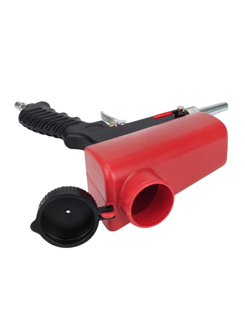 Zikra Sand Blaster, Professional Anti-Rust Blasting Machine 90psi Pneumatic Sand Blasting Kit Handheld Gravity Sandblaster Adjustable Flow Rate for Spraying Remove Paint Stains Rust Spot - Image 5