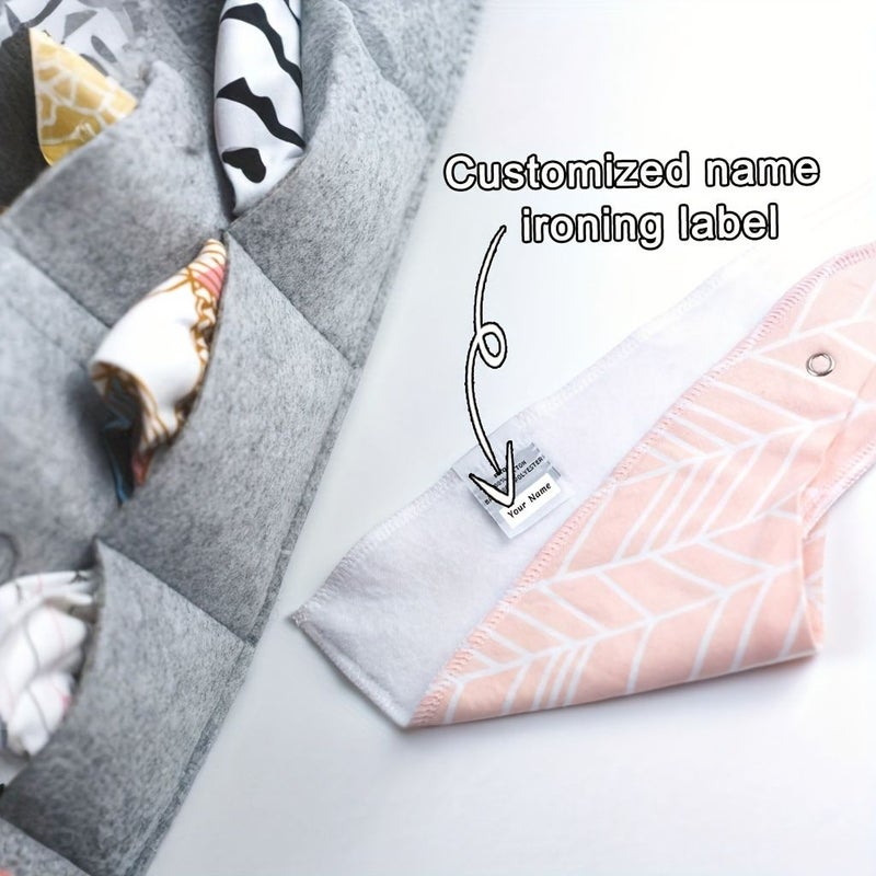 Customizable Washable Name Tags Medium 32pcs And Large 18pcs Style 24 With Sewing And Ironing Options For Nursing Homes Daycare Centers And Outdoor Clothing - Image 2
