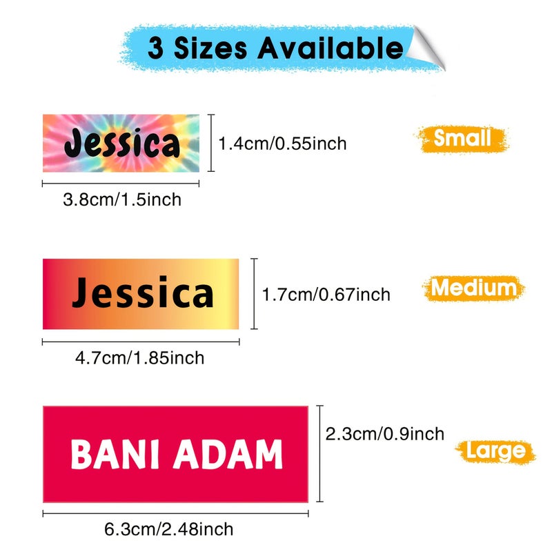Customizable Washable Name Tags Medium 32pcs And Large 18pcs Style 24 With Sewing And Ironing Options For Nursing Homes Daycare Centers And Outdoor Clothing - Image 4