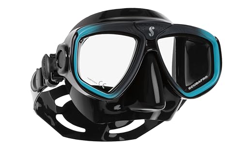 SCUBAPRO Zoom Scuba Mask with Ultra Clear Dual Lens and LensChange System for Optical Lenses for Diving BlackTurquoise - Image 3