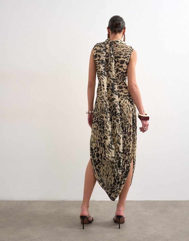 TOPSHOP Scarf Neck Woven  Dress - Image 2