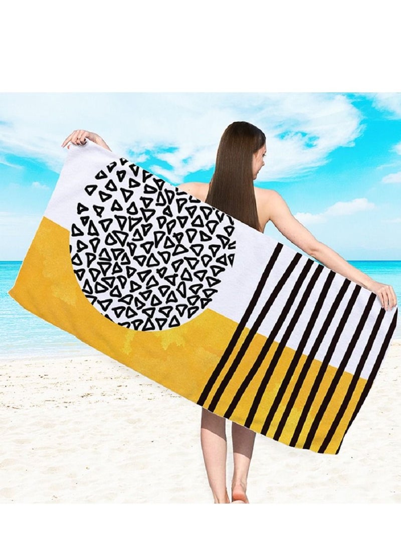 Y&D Microfiber Beach Towel,Quick Fast Dry Super Bath Towels Absorbent Blanket,Suitable For Travel,Camping,Pool