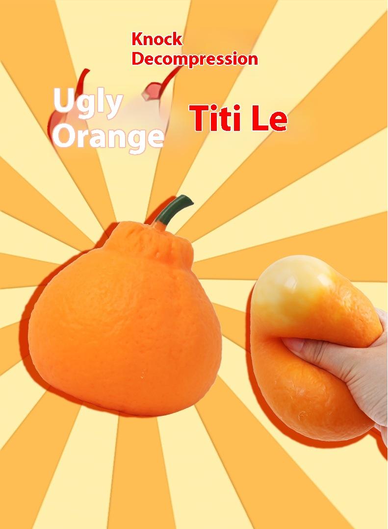 general 3-Piece Creative Stress Relief Toys Stretchable Fruit Orange Simulated Fruit Toy Tricky Toy Kids Activity Game Early Development Toy For Parent-Child Kid Play Fun - Image 2