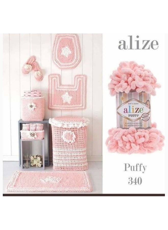ALIZE Micropolyester Soft Yarn Big Loop Blanket (Light Turquoise) - Image 5