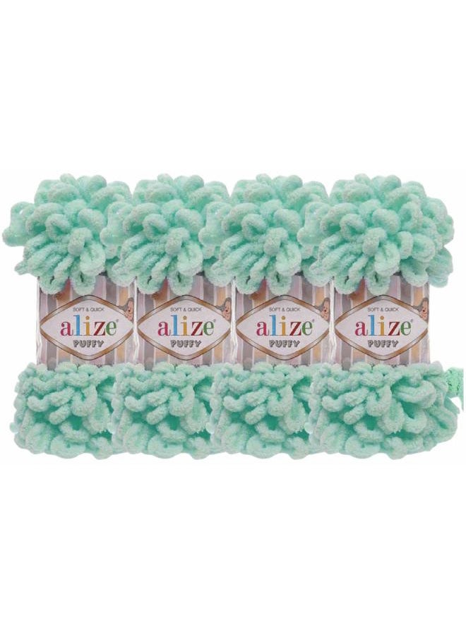 ALIZE Micropolyester Soft Yarn Big Loop Blanket (Light Turquoise) - Image 1