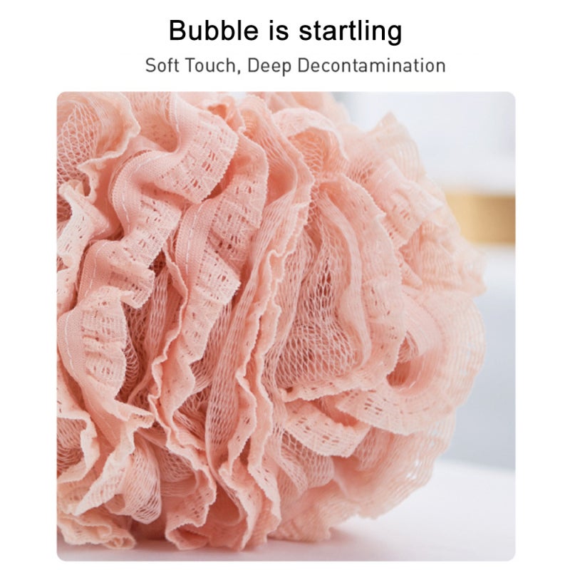 Pink Shower Sponge Soft Recyclable Eco-Friendly Material - Fast Drying Body Scrub for Sensitive Skin Home Bath Use Gift For Men Women Families - Image 2