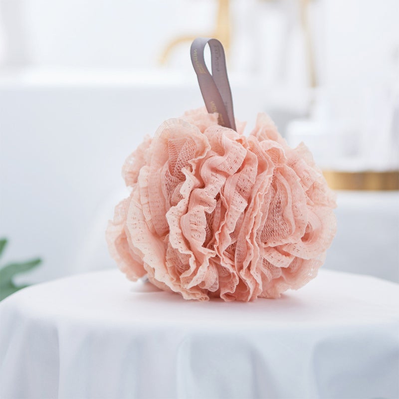 Pink Shower Sponge Soft Recyclable Eco-Friendly Material - Fast Drying Body Scrub for Sensitive Skin Home Bath Use Gift For Men Women Families - Image 4