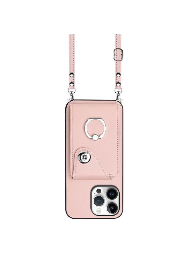 S-TOP Case For iPhone 16 Pro Max Organ Card Bag Ring Holder Phone Case with Long Lanyard - Image 2