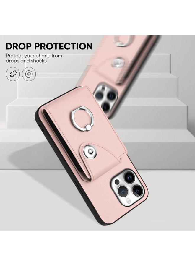 S-TOP Case For iPhone 16 Pro Max Organ Card Bag Ring Holder Phone Case with Long Lanyard - Image 5