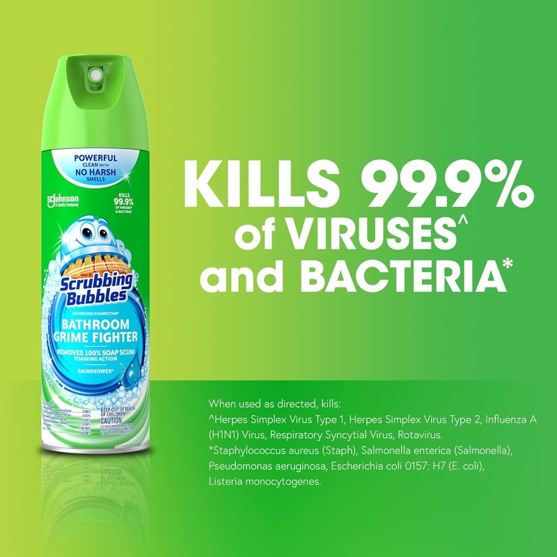 Scrubbing Bubbles Foaming Bathroom Cleaner, Rainshower Scent, 20 oz - Image 2