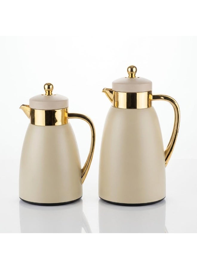 Lavin Luxury Flask Set 0.7ML+1L/ Arabic Fashion Coffee (Kawa) & Tea Thermos / ABS Body / Premium Glass Inner / Hot&Cold / HB - Image 3