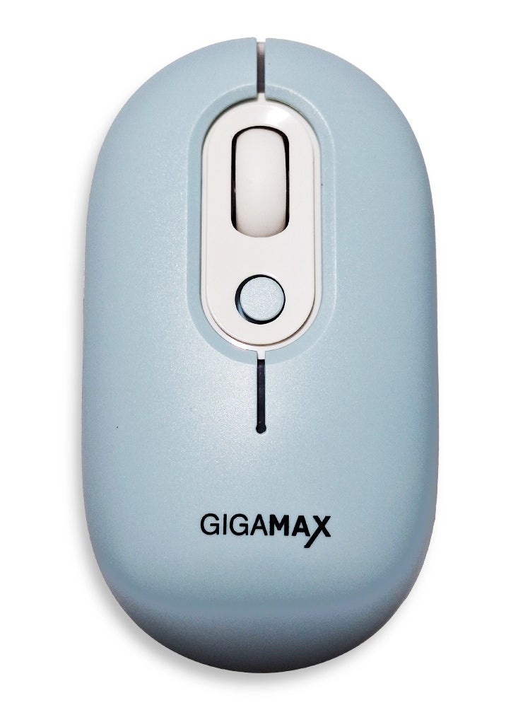 Gigamax - Wireless Desk office Mouse, G-1300, 1600 DPI Wired/Wireless Functional Mouse with 3 Modes Connectivity, Bluetooth and 2.4G Wireless, 4 Macro Buttons, Long Lasting Rechargeable Battery Capacity and for PC/Mac/Laptop , Blue - Image 1