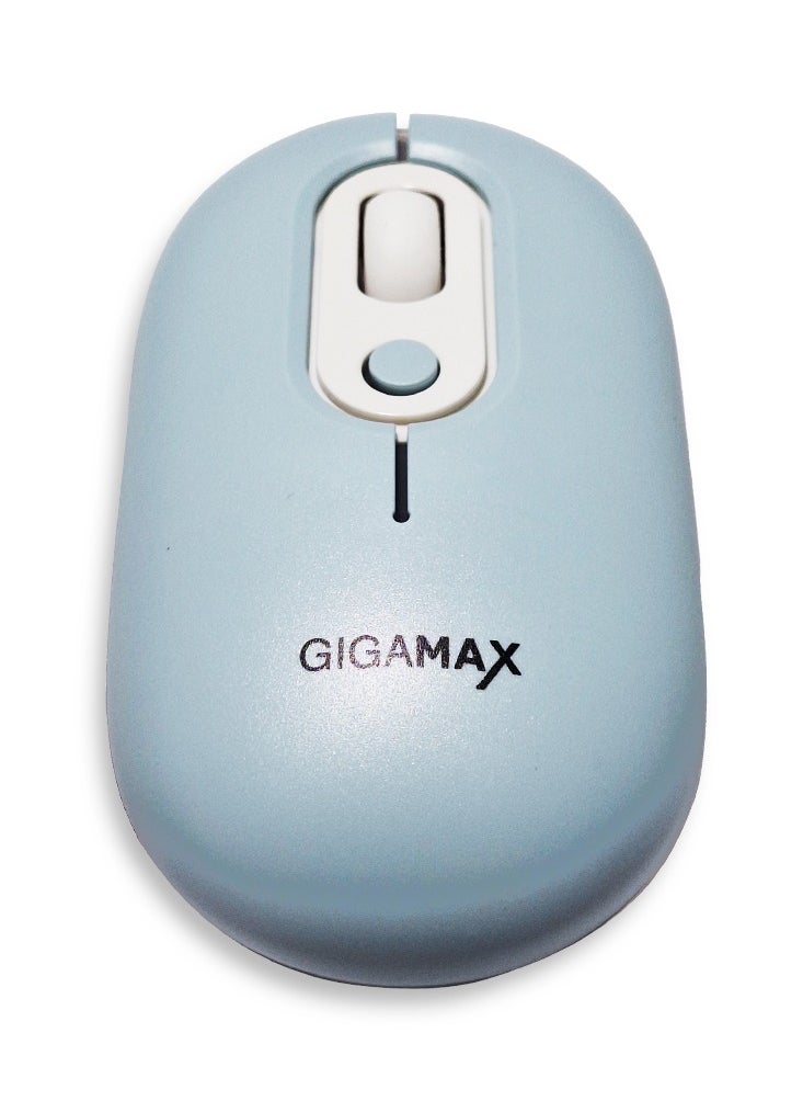 Gigamax - Wireless Desk office Mouse, G-1300, 1600 DPI Wired/Wireless Functional Mouse with 3 Modes Connectivity, Bluetooth and 2.4G Wireless, 4 Macro Buttons, Long Lasting Rechargeable Battery Capacity and for PC/Mac/Laptop , Blue - Image 1